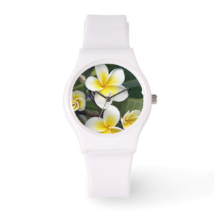 Relógio De Pulso flor de frangipani Ilhas Cook