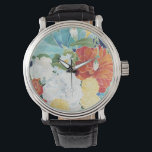 Relógio De Pulso Florais da meia-noite III<br><div class="desc">Floral</div>