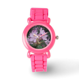 Relógio De Pulso Flores Rosa