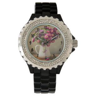 Relógio De Pulso Flores Selvagens num Vase Wrist Watch