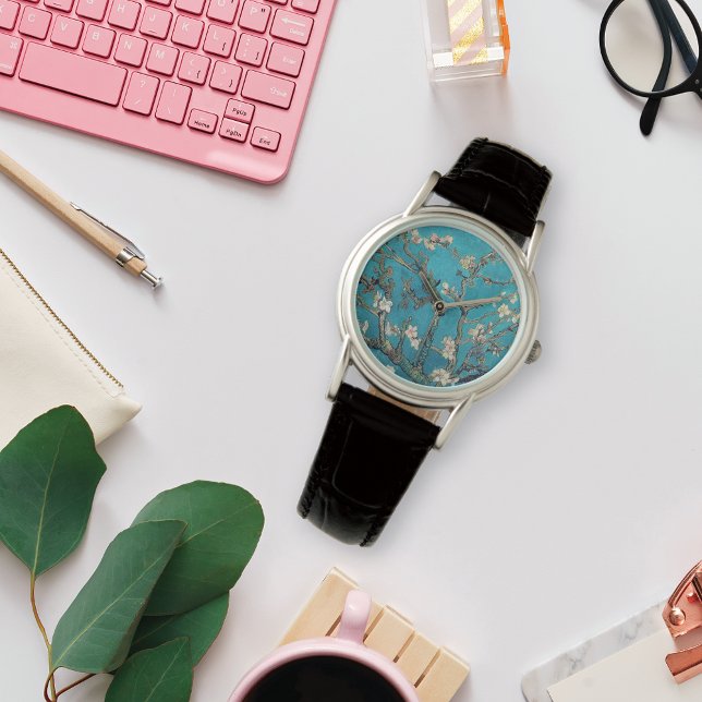 Relógio De Pulso Florestante de Amêndoa Vincent van Gogh (Criador carregado)