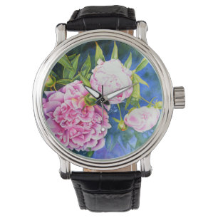 Relógio De Pulso Flórida de cor branca-rosa-rosa-esbranquiçada