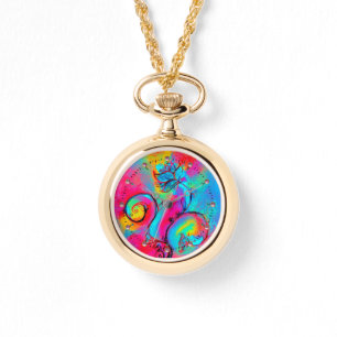 Relógio De Pulso FLUXAS WHIMSICAL cor azul-rosa