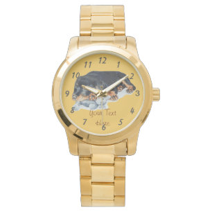 Relógio De Pulso foto de filhote de cachorrinho de ursinho rottweil