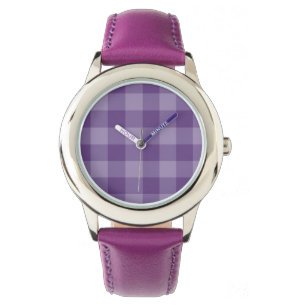 Relógio De Pulso Fundo checkered violeta