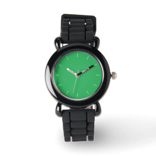 Relógio De Pulso Fundo Cinza Verde Trendy