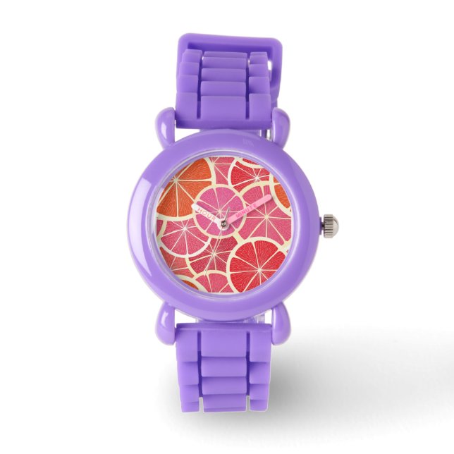 Relógio De Pulso Fundo de vinheta de toranja (Frente)