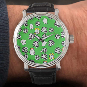 Relógio De Pulso Futebol Watch - com camisas em preto e branco