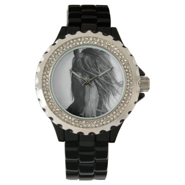 Relógio De Pulso Garanhão do frisão no vento (Frente)