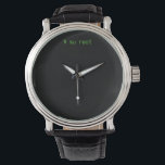 Relógio De Pulso Geek Watch nº 4 Unix Linux<br><div class="desc">Verde clássico sobre fundo preto "$ su root". um "bit" geeky.</div>