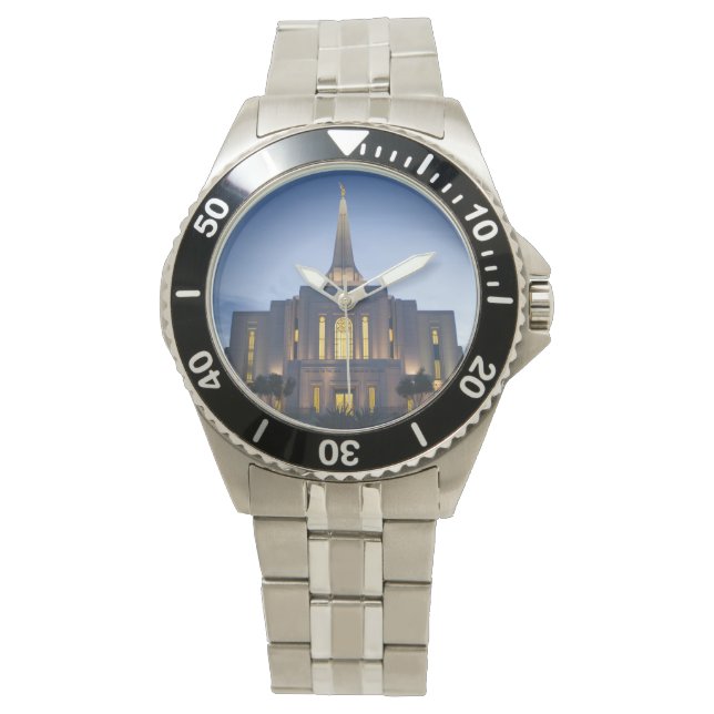 Relógio De Pulso Gilbert Arizona LDS Temple Stainless Steel Watch (Frente)