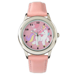 Relógio De Pulso Girls Pink Unicorn Watch