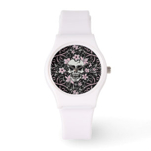 Relógio De Pulso Girly Vintage Skull
