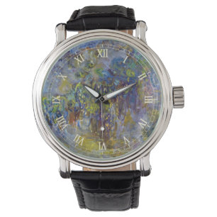 Relógio De Pulso Glicínias por Claude Monet, impressionismo do