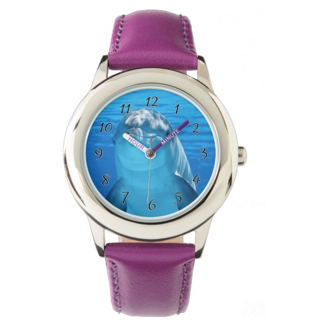 Relógio De Pulso Golfinho de Gargalos olha para a câmera debaixo de (Frente)