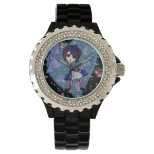 Relógio De Pulso Gótica Lolita Blue dress Gothloli personalizado
