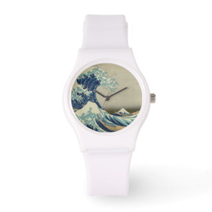 Relógio De Pulso Grande onda japonesa fora de Kanagawa por Hokusai