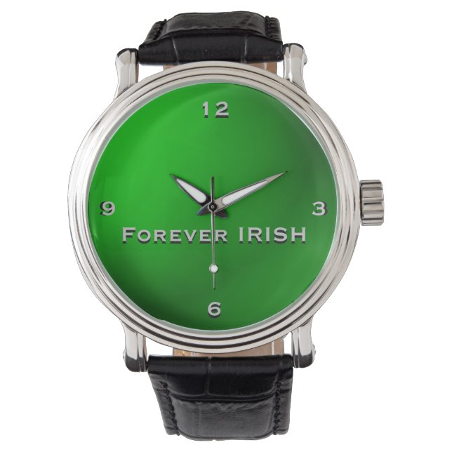 Relógio De Pulso Green Forever IRISH Monograma Watch (Frente)
