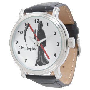 Relógio De Pulso Grim Reaper Design Apenas Adicione Nome