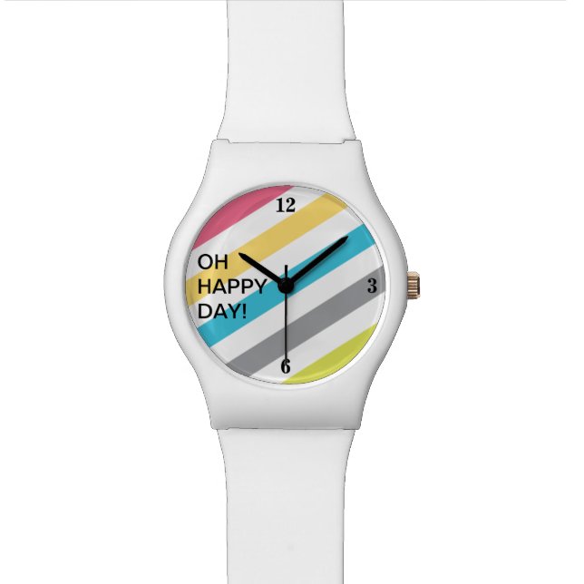 Relógio De Pulso Happy Stripe Watch (Detalhe)