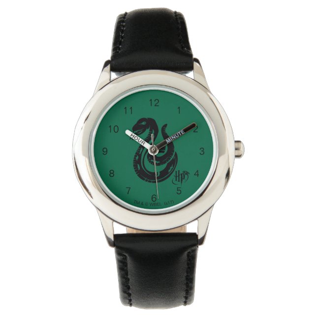 Relógio De Pulso Harry Potter | Ícone Cobra de Slytherina (Frente)