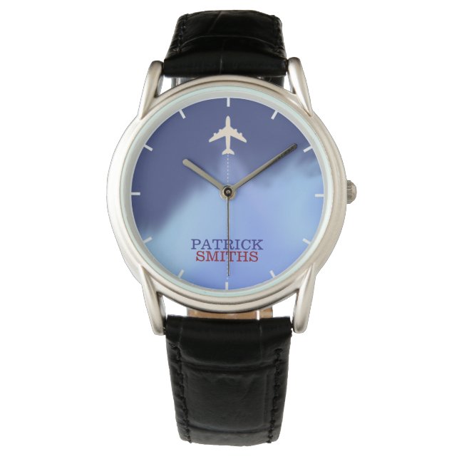 Relógio De Pulso homens de na moda de avião. Vejam o seu nome. (Frente)