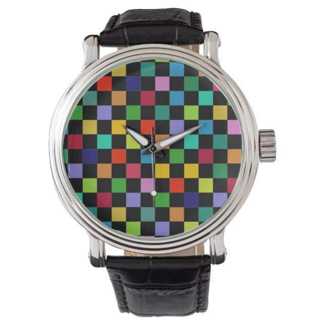 Relógio De Pulso Hora do padrão de cores verificado (Frente)
