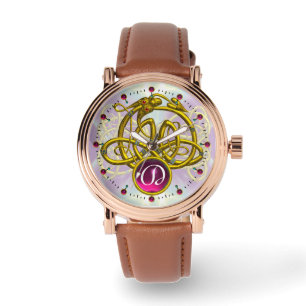 RELÓGIO DE PULSO HYPER DRAGON/DOURADO CONHECIMENTO CELTICO MONOGRAM
