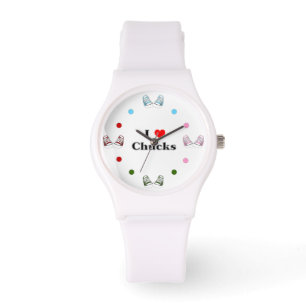 Relógio De Pulso I Love Chucks Watch (branco)