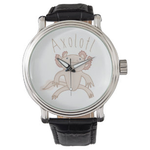 Relógio De Pulso Ilustração do Axolotl de Digitas, animal bonito