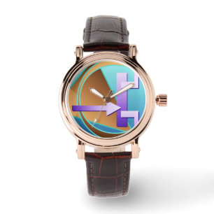 Relógio De Pulso impressão de arte digital "Circuit Diagram", turq