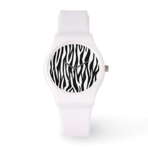 Relógio De Pulso Impressão preto da zebra