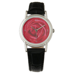 Relógio De Pulso impressão Rosa vermelha