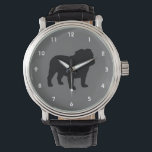 Relógio De Pulso Inglês Bulldog Silhouette<br><div class="desc"></div>