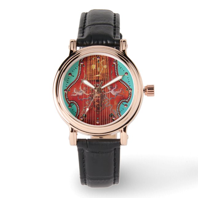 Relógio De Pulso INSTRUMENTOS MUSICAIS ANTIGOS, Música LYRA DA GAMB (Frente)