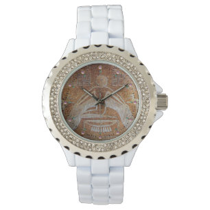 Relógio De Pulso ISIS, Deusa Egípcia, Branca Marrom antigo