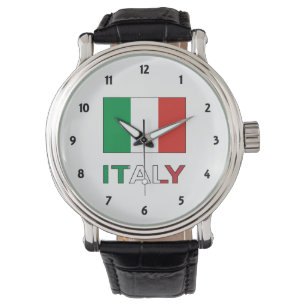 Relógio De Pulso Itália e Bandeira Italiana