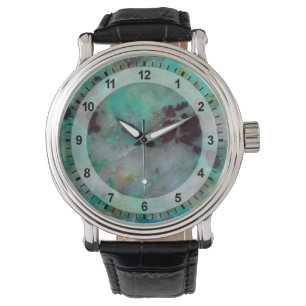Relógio De Pulso Jasper de Crisocola Azul