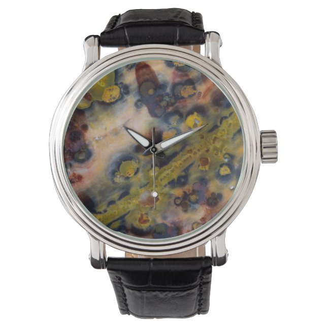 Relógio De Pulso Jasper Oceano close-up abstrato (Frente)