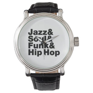 Relógio De Pulso Jazz & alma & funk & Hip Hop
