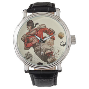Relógio De Pulso Jogador de Futebol Americano Esportivo Vintage e M