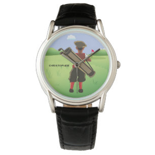Relógio De Pulso Jogador de golfe personalizado divertimento no