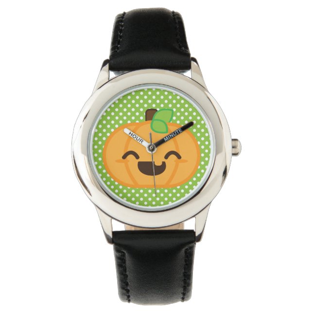 Relógio De Pulso Kawaii Jack O Lanterna Pumpkin Watch (Frente)
