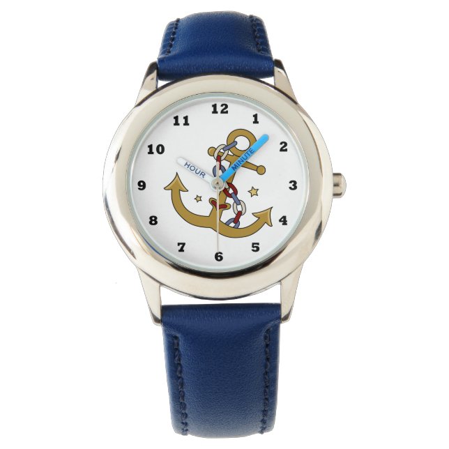 Relógio De Pulso Kids Blue Anchor Watch (Frente)