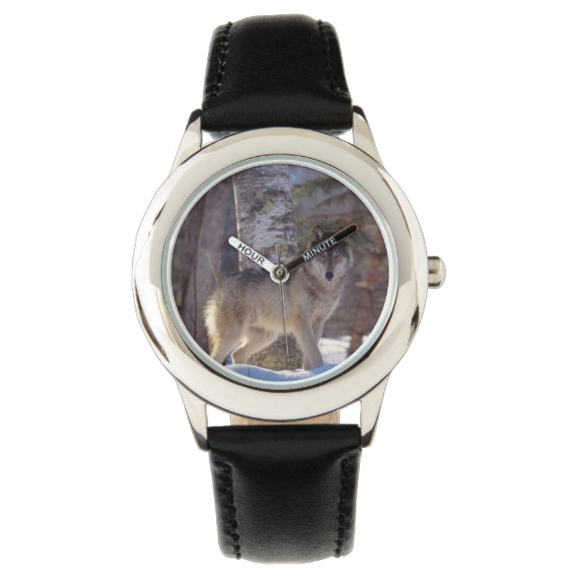Relógio De Pulso Kids Classic Watch/Wildlife Wolf (Frente)