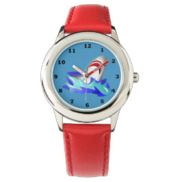 Relógio De Pulso Kids Red Shark Watch