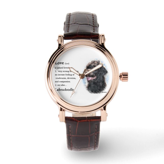 Relógio De Pulso Labradoodle Love Is Gifts (Frente)