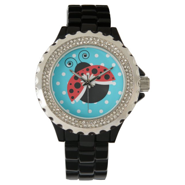 Relógio De Pulso Lady Bug Bolinhas Daisy Wrist Assista Ladybug (Frente)