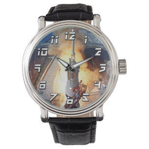 Relógio De Pulso Lançamento do foguete Apollo 11 Lua Landing