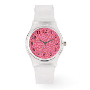 Relógio De Pulso Leopardo Rosa